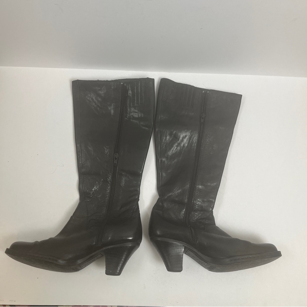 Born Black Knee-High Heeled Boots